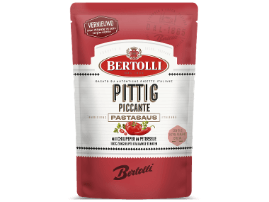 Bertolli pastasaus in zak picant