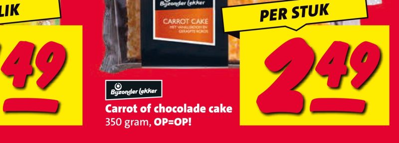 Carrot of chocolade cake