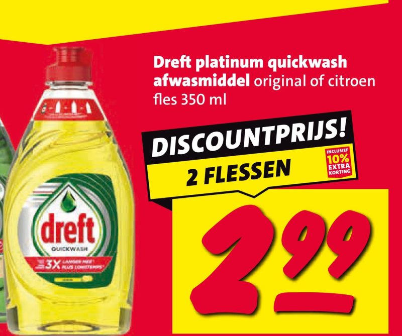 Dreft platinum quickwash afwasmiddel original of citroen