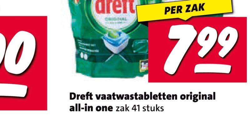 Dreft vaatwastabletten original all-in one zak 41 stuks