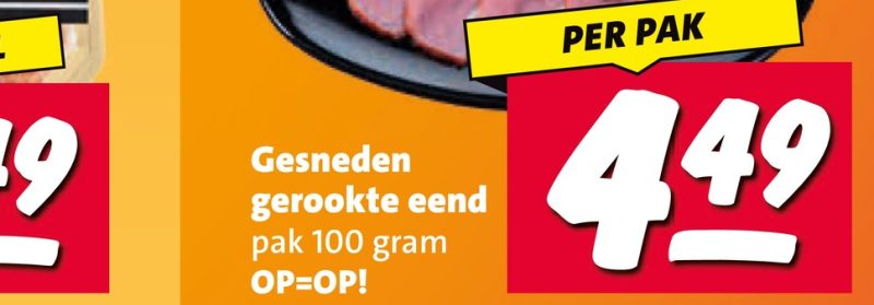 Gesneden gerookte eend