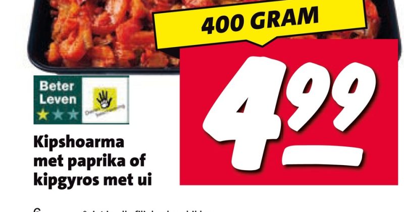Kipshoarma met paprika of kipgyros met ui