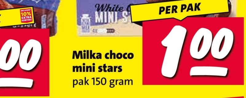 Milka choco of mini stars
