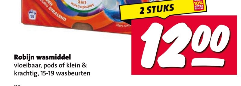 Robijn wasmiddel vloeibaar, pods of klein & krachtig