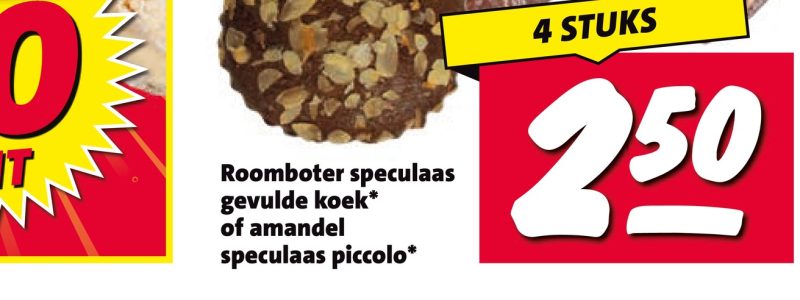 Roomboter speculaas gevulde koek of amandel speculaas piccolo