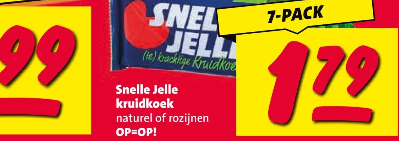 Snelle Jelle kruidkoek naturel of rozijnen