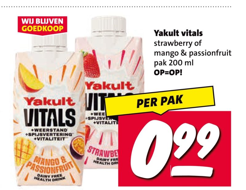 Yakult vitals strawberry of mango & passionfruit